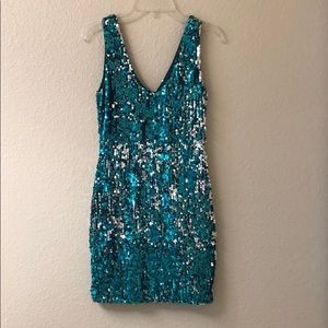 Sequin mini turquoise